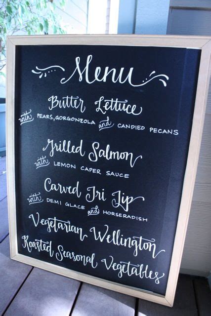 Christina Seth Chalkboard Lettering Chalkboard Menu Chalkboard