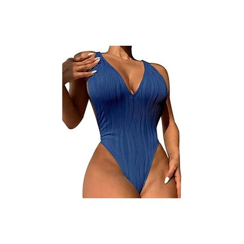 UOWEG 2023 Nuovo Costume Da Bagno Estivo Con V Profondo E Bikini Ottimizzato Con Ferretto Blu