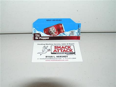 (1) Dr. Pepper 12oz Can Vending Label | Snack Attack Vending LLC ...