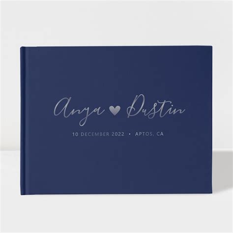 Royal Blue Wedding Guest Book Etsy