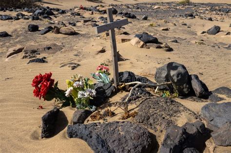 Old Cemetery On The Beach Cofete Fuerteventura Stock Image Image Of