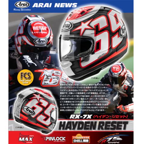 Arai Arai ヘルメット RX 7X HAYDEN RESET ヘイデンリセット フルフェイスヘルメット 通販商品