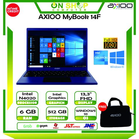 Jual AXIOO MyBook 14F Intel Celeron N4020 RAM 6GB 512GB FHD 13 3