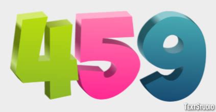 459 Text Effect and Logo Design Number
