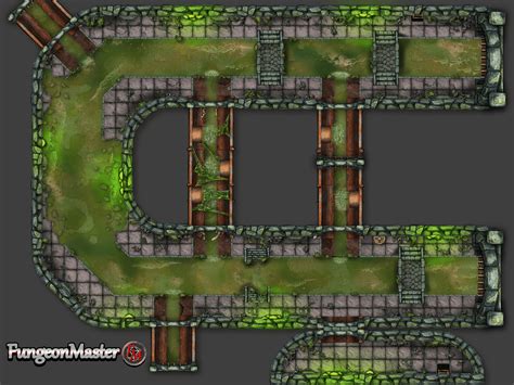 [battlemap] [oc] Sewers With Multiple Paths R Fantasymaps