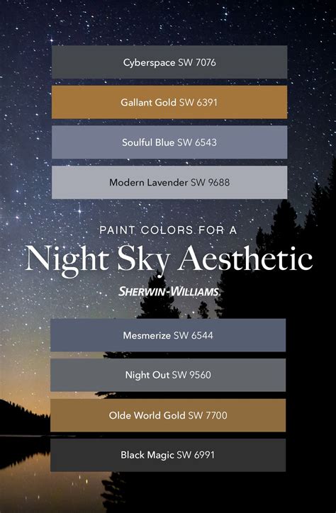 Paint Colors For A Night Sky Aesthetic House Color Palettes Paint