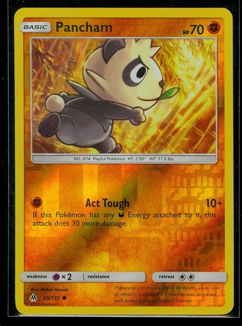 Pokemon PANCHAM 65 131 Forbidden Light Rev Holo MINT EBay