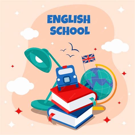 Free Vector | English book illustration design