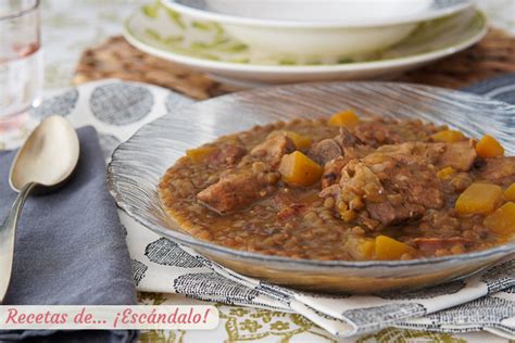 Receta Lentejas Estofadas Con Costillas De Cerdo Y Chorizo