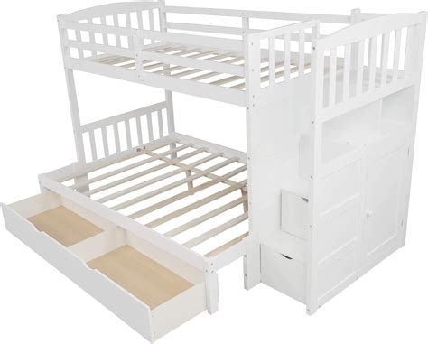 Buy Kupet Twin Over Full Twin Bunk Bed Convertible Bedframe With