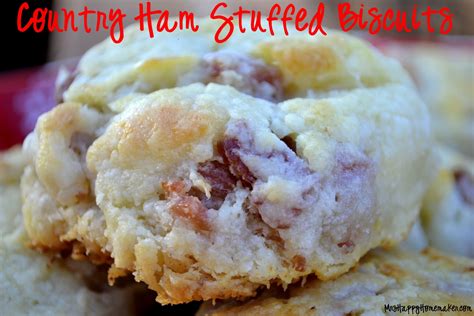 Country Ham Stuffed Biscuits - Mrs Happy Homemaker