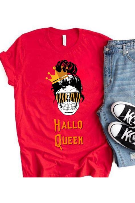 Pumpkin Queen Shirt Funny Skeleton Shirt Halloqueen October Halloween