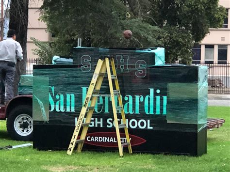 Our new marquee is finally... - San Bernardino High School