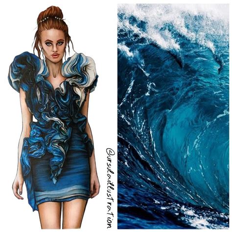 Ocean inspired fashion illustration by @ursulaillustration designed by ...