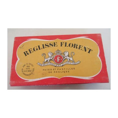 BOITE ANCIENNE EN CARTON REGLISSE FLORENT PATES ET PASTILLES 500 G