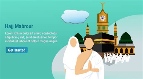 Landing Page Hajj And Umrah Design Concept Vector Art At Vecteezy