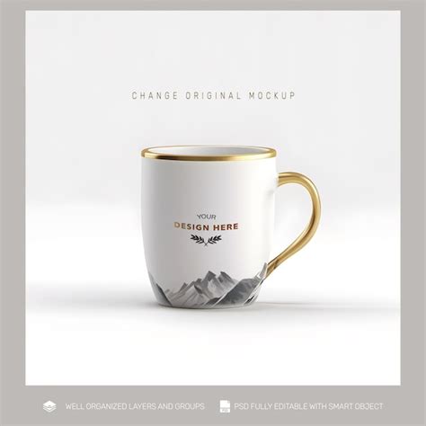 Premium PSD | Free psd mockup white mug