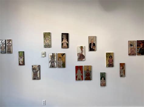 Deirdre O Connell Showgirl Nude Portrait Of Performer Green And Red Mixed Media On Panel At