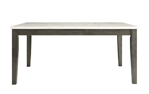 Merel Dining Table In White Marble Gray Oak