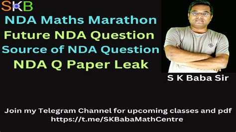 NDA Maths Marathon Complete Revision Of NDA Maths NDA Maths In