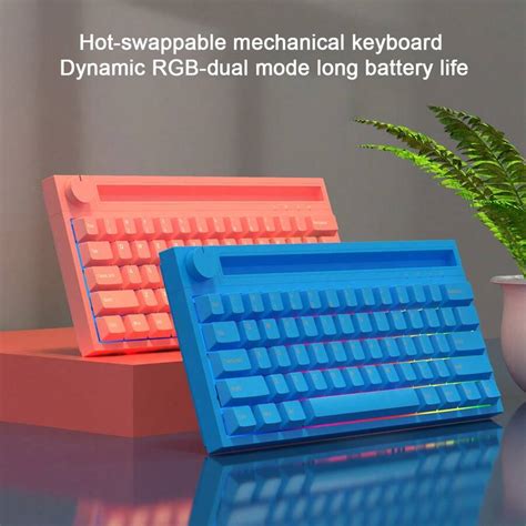 AJAZZ Trådlös Mekanisk Tangentbord Dubbelläge Keycaps Spel Kontor