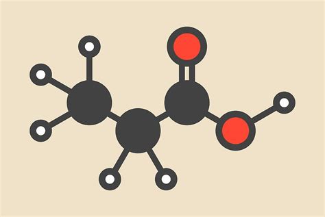 Propionic Acid Molecule By Molekuul