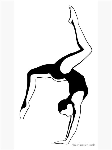 "Gymnastics, Gymnastics - Women's Gymnastics, silhouette" Poster for Sale by claudiasartwork ...