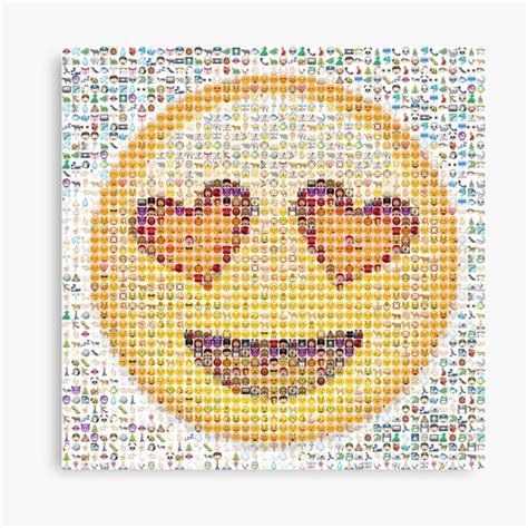 Heart Eyes Emoji Canvas Prints Redbubble