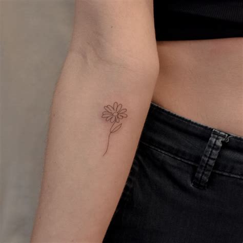 january flower tattoo fine line 5