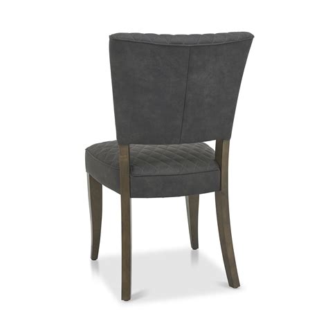 Constable Fumed Oak Upholstered Chairs Dark Grey Fabric Home Origins