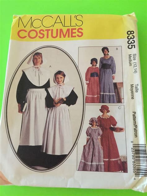 Misses McCall S Costumes Pattern 8335 Pilgrim And Pioneer Women Sizes