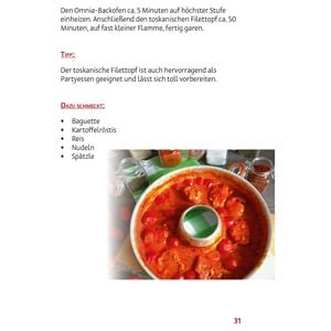 Omnia Backofen Kochbuch Herzhafte Rezepte 4 Reifen 1 Klo