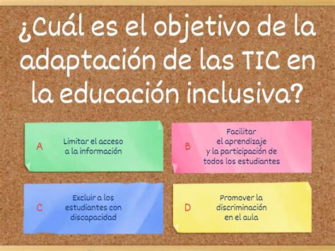 TICS Y LA EDUCACION INCLUSIVA Cuestionario