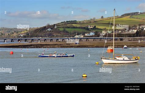 Boats In The Teign Estuary At Teignmouth Looking Towards Shaldon