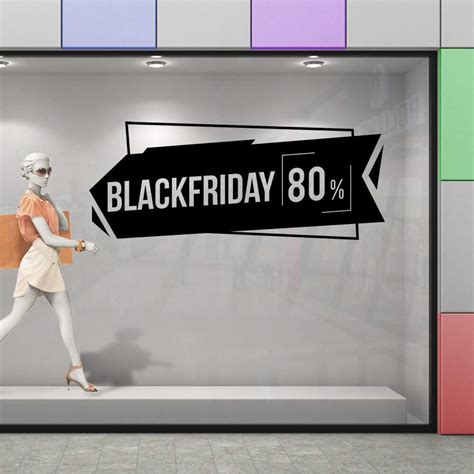 Adesivos Para Vitrine Black Friday De Desconto Fran Adesivos