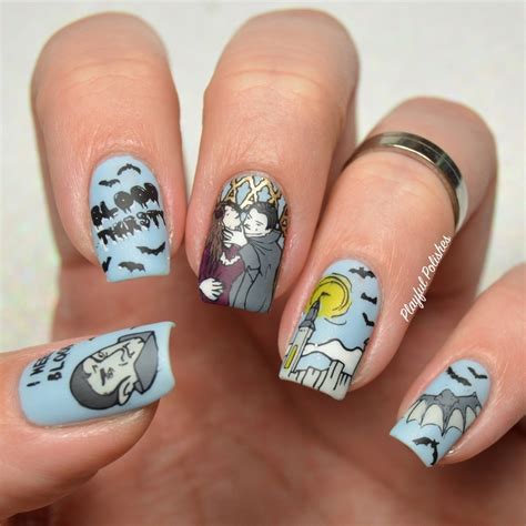 Dracula Nails Nail Art By Playful Polishes Nailpolis Museum Of Nail Art