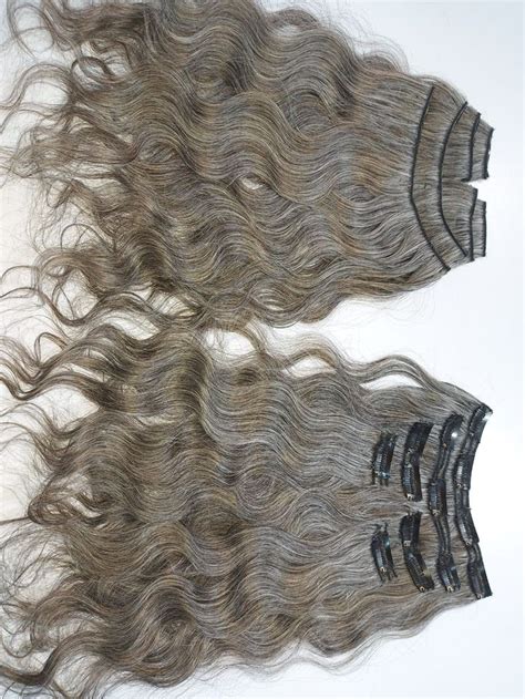 Grey Salt And Pepper Clip In Hair Extensions Raw Etsy In 2023 Real