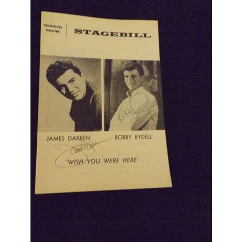 Bobby Rydell And James Darren Autographs 1965 “wish You Were Here” Playbill On Ebid United