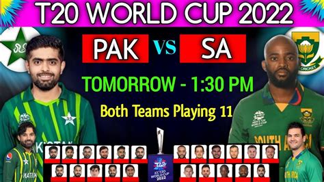 T20 World Cup 2022 Pakistan Vs South Africa Playing 11 Pak Vs Sa