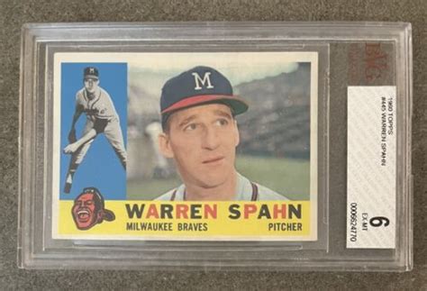 Warren Spahn Bvg Well Centered Topps Milwaukee Braves High