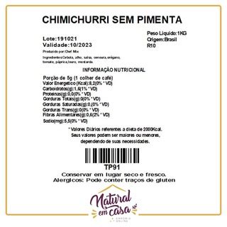 Tempero Chimichurri Sem Pimenta G Shopee Brasil