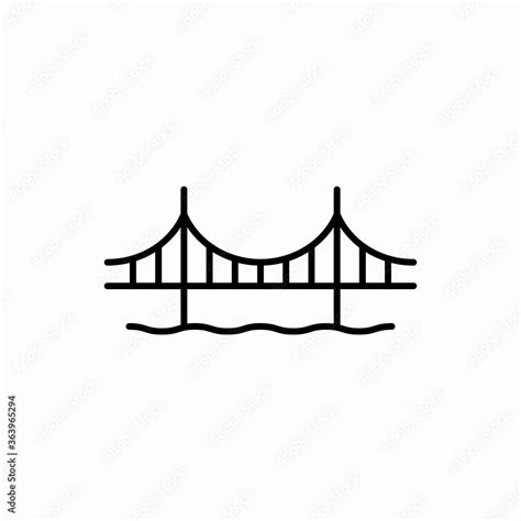 Outline golden gate bridge icon.Golden gate bridge vector illustration ...