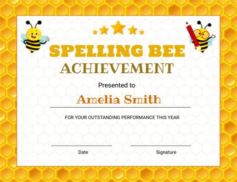 Copy Of Spelling Bee Contest Diploma Postermywall