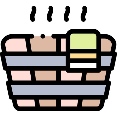 Hot Bath Detailed Rounded Lineal Color Icon