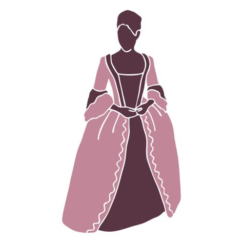 Diseño Png Y Svg De Duotono Elegante Mujer Del Siglo Xviii Para Camisetas