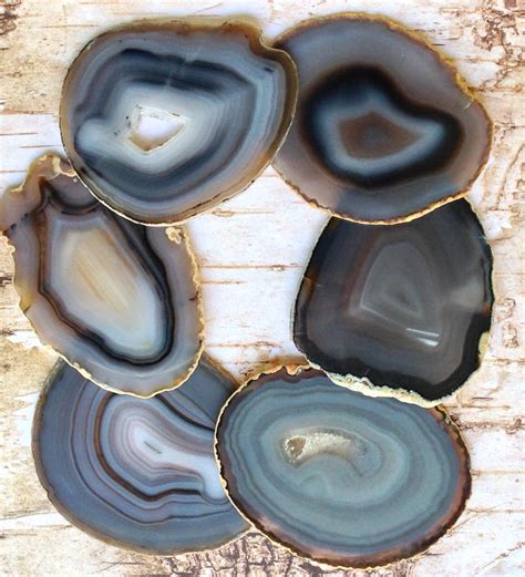 Agate Coasters SHADES OF GRAY Christmas Gift Coasters Agate - Etsy