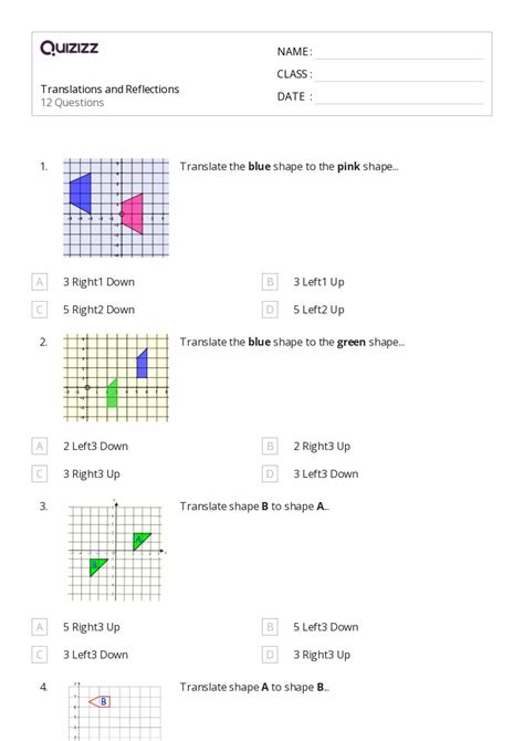 50 Reflections Worksheets For 7th Grade On Quizizz Free And Printable