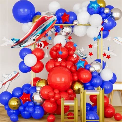 Kit Arche Ballons Rouge Bleu Pcs Kit Guirlande Ballons Rouge Bleu