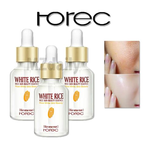 Set Of 3 Rorec White Rice Serum Essence Moisturizing Anti Wrinkle