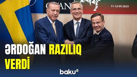 Ərdoğan İsveçin NATO ya üzv olmasına razılıq verdi YouTube